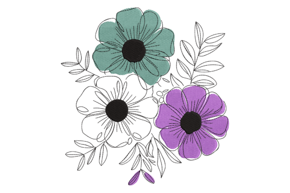 Elegant Floral Trio: A Seasonal Embroidery Review