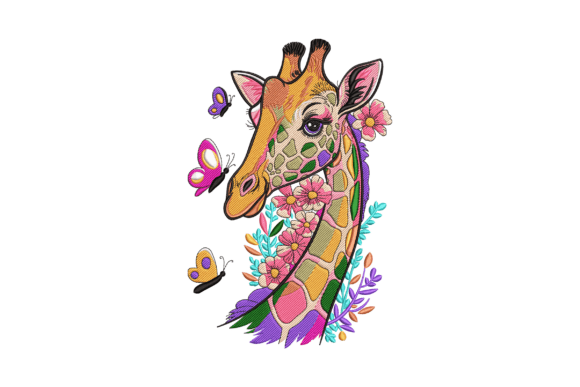 Floral Giraffe: A Whimsical Holiday Embroidery Staple